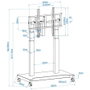 TooQ FSM03-B Soporte de Suelo Eléctrico con Ruedas para Pantallas 52-84 Pulgadas